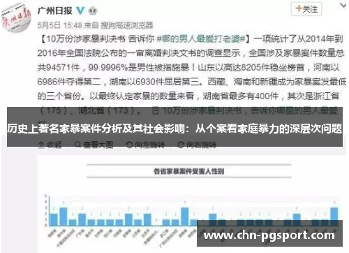 历史上著名家暴案件分析及其社会影响：从个案看家庭暴力的深层次问题