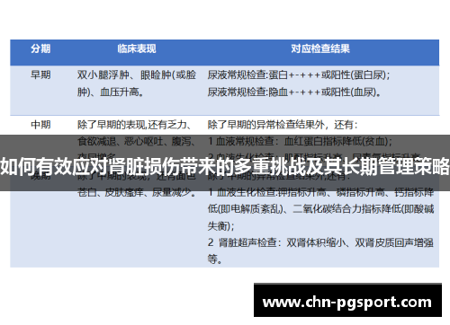 如何有效应对肾脏损伤带来的多重挑战及其长期管理策略