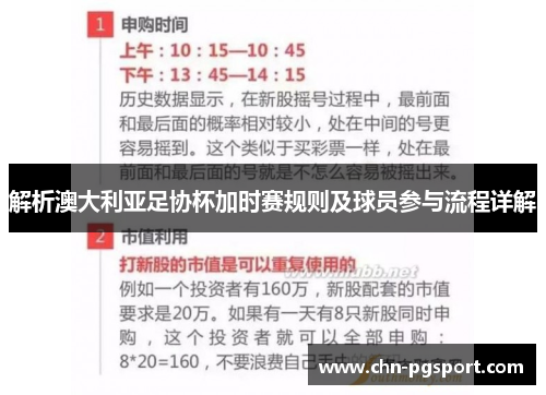 解析澳大利亚足协杯加时赛规则及球员参与流程详解